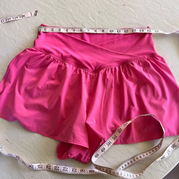 Offline by Aerie Pink Crossover Flowy Shorts Size XL - Picture 7 of 12